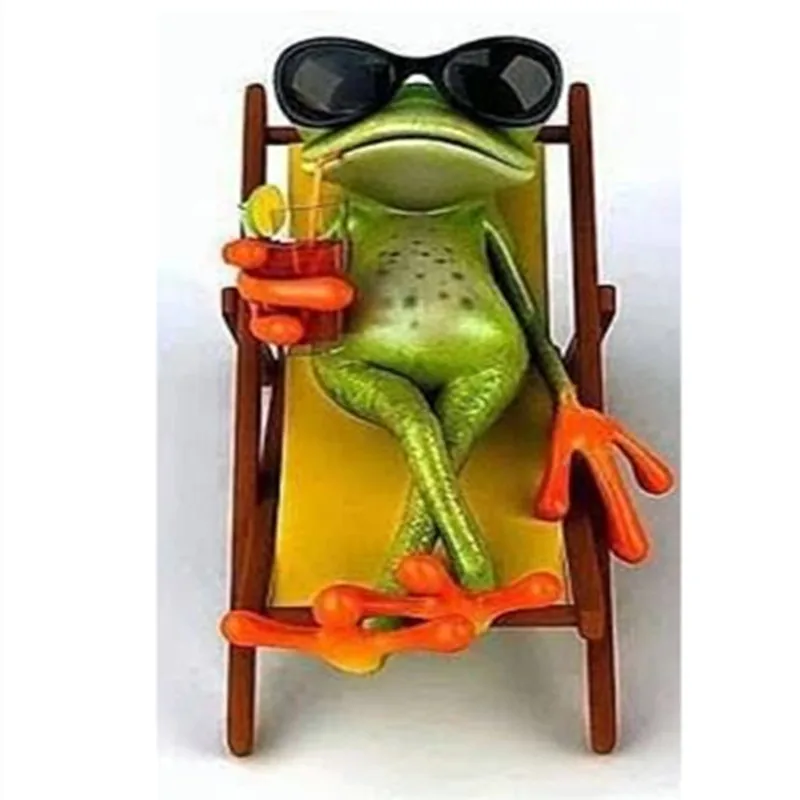 Diy diamond painting embroidery diamond frog picture by rhinestones