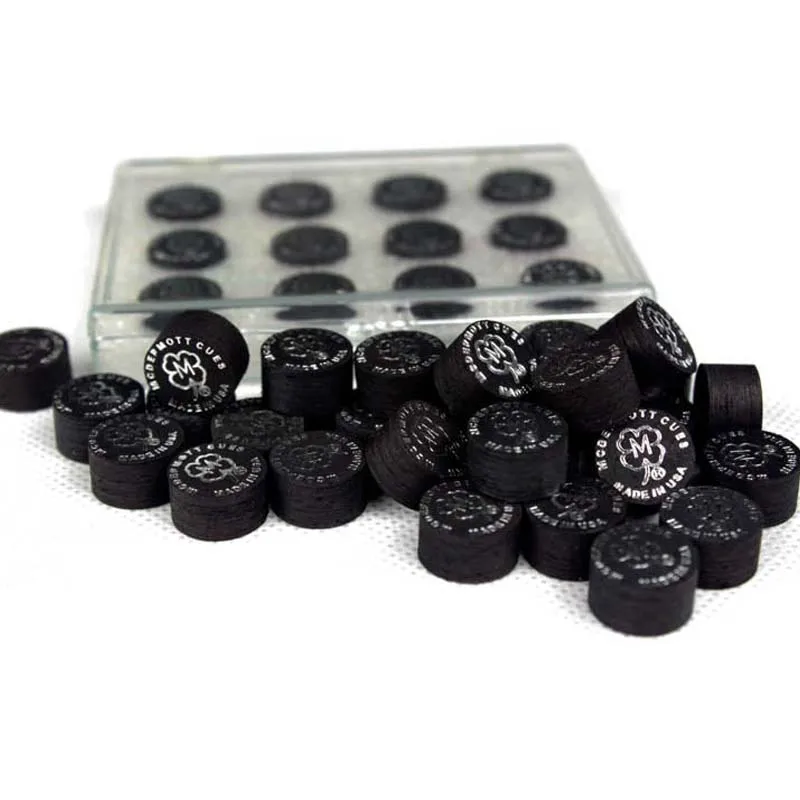 

High Quality 10 Pieces/lot M Type Black Pool Cue Tips 14mm Billiard Accessories Biljart Cue Tips China