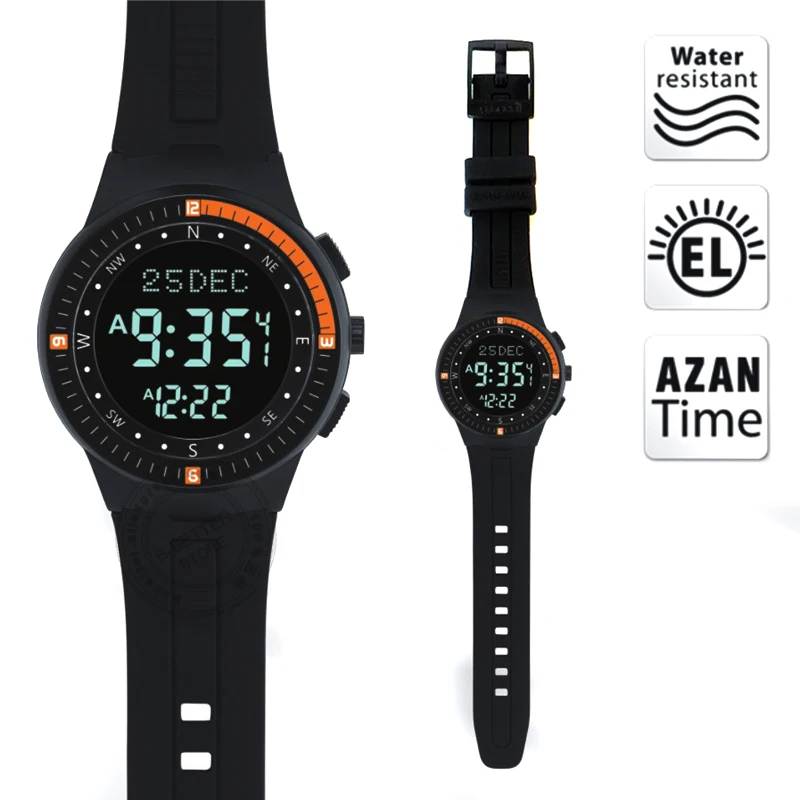 

Muslim Prayer Watch with Azan Time and Prayer Alarm and Qiblah Direction Drop shipping