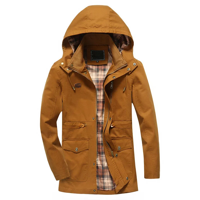 Для зимняя ветровка Mens Jackets And Coats классический однотонный дизайн плюс Азиатский размер M-5XL