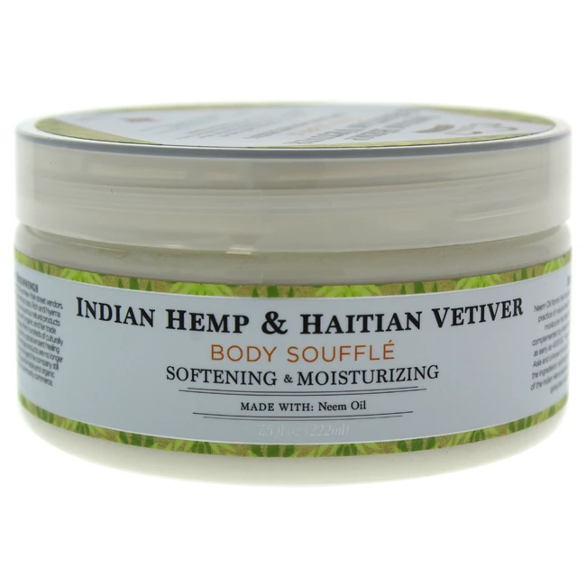 Indian Hemp & Haitian Vetiver Body Souffle by Nubian Heritage for Unisex - 7.5 oz Body Souffle
