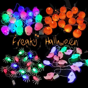 

Halloween Decoration 3M 16LED Pumpkin Skull Ghost String Luminous Lamp String Bar Decorated Holiday Christmas New Year Decor