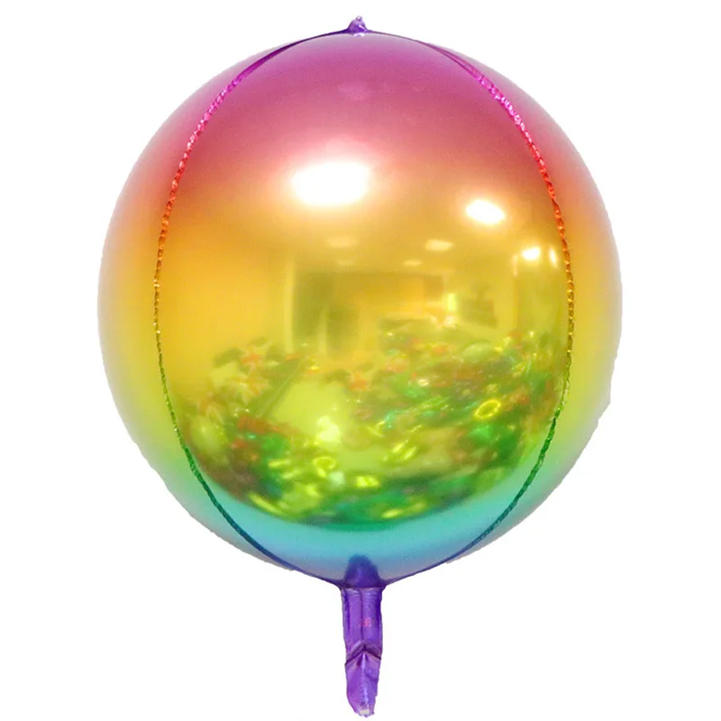 Oheart 4D 22 дюймов градиентный цветной фольгированный шар с днем рождения, украшение для свадебной вечеринки, реквизит для фотосессии, детские игрушки для душа