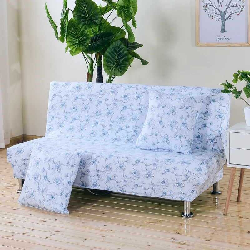 

High Fashion Flower Printed Elastic All Covered Universal Non-slip High-grade Customizable Sofa Cover Without Armrest