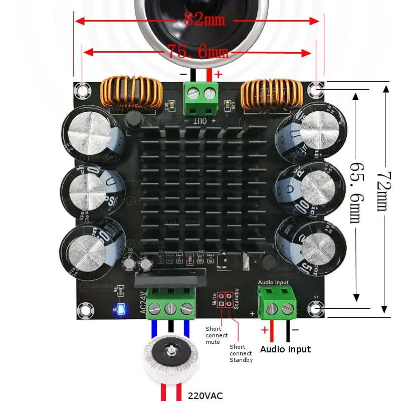 LEORY XH-M253 420 Вт моно цифровой усилитель плата tda8954-го BTL модуль Плата