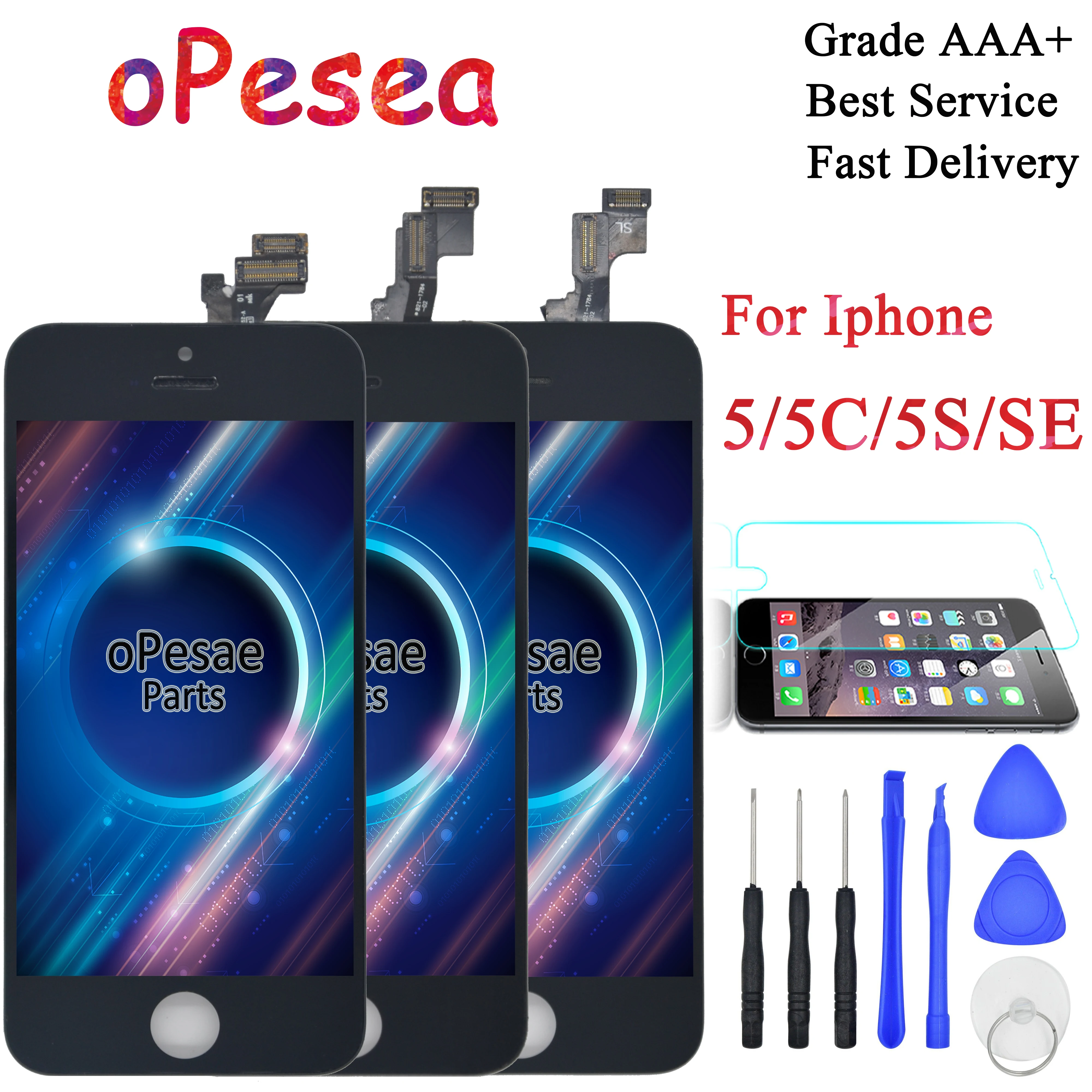 

oPesea Grade AAA For iphone 5 5G 5C 5S SE New LCD Display Panel Touch Screen Digitizer Assembly Replacement Parts