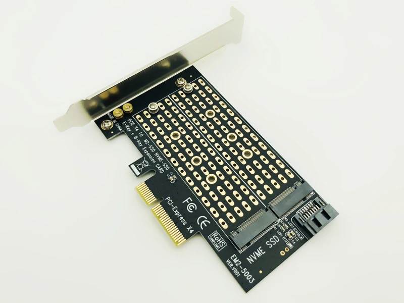 M.2 NVMe SSD NGFF для PCI-E 3,0X4 адаптер рейзер M ключ B Ключ PCI Express 3,0 NVME m.2 SSD M2 SATA NGFF конвертер пост карта Райзер