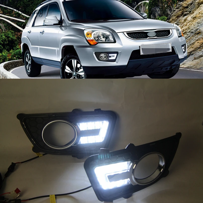 Автомобильная проблесковая 1 комплект для KIA Sportage 2008 2009 2010 2011 2012 2013 12V светодиодный