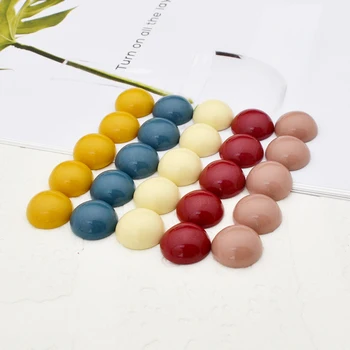 

Custom 16MM handmade diy clip earring material retro semi-circular resin hairpin hair ring accessories