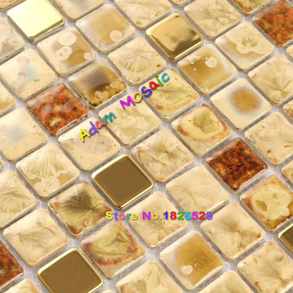 Beige Tile Bathroom Decorative Interior Wall Panels Gold Tiles
