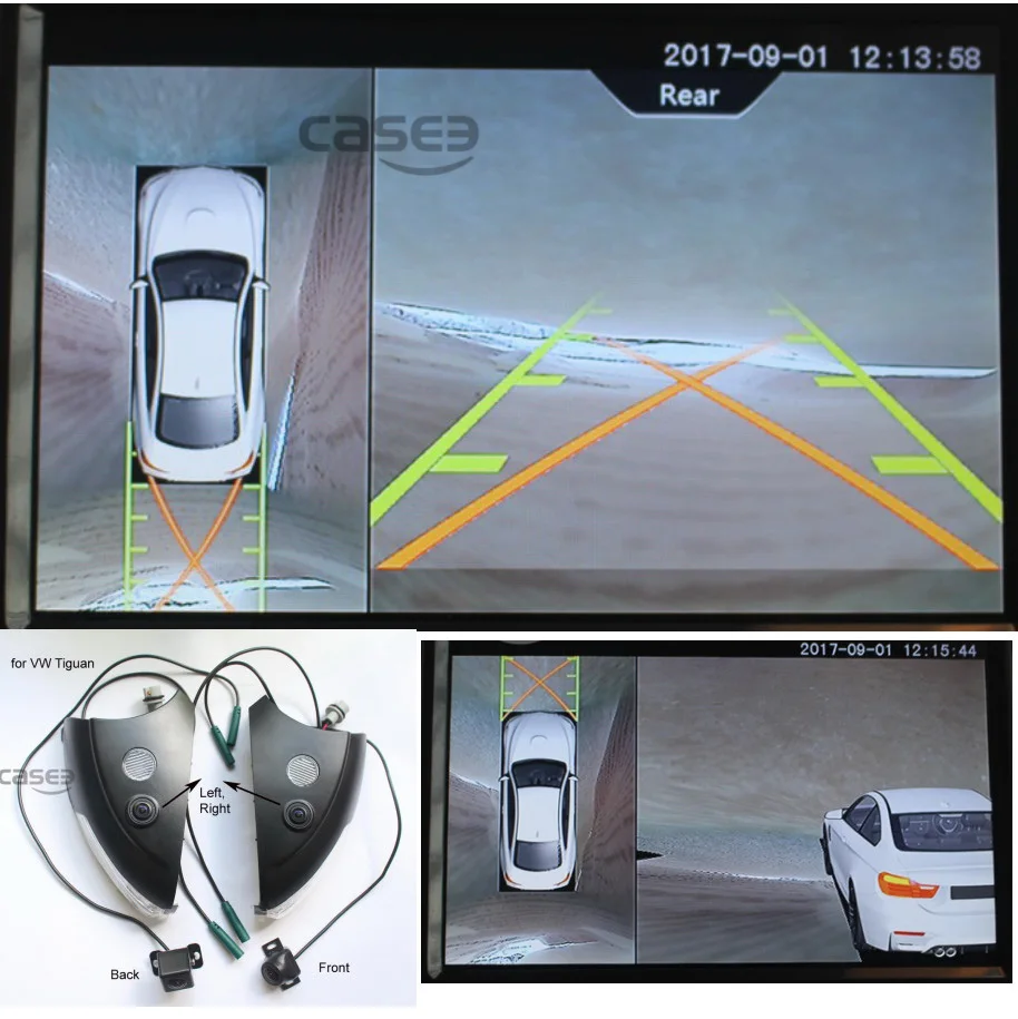 

for VW Tiguan, Tiguan L surround view 360 degree Bird eye 4 way camera Panoramic parking DVR system 1080P