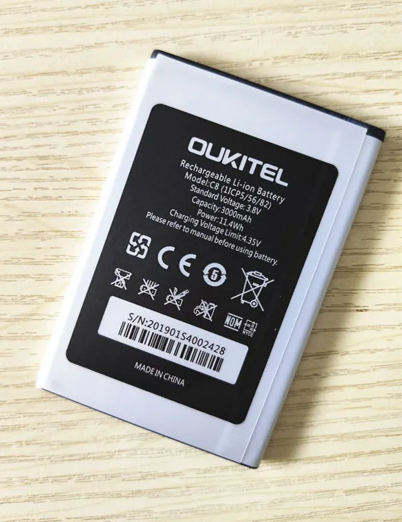 Новое высокое качество C8(1ICP5/56/82) батарея для Oukitel C8 5,5 дюймовыйж Смартфон батарея 3000 мАч