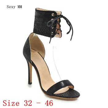 

Women High Heel Sandals Shoes Woman High Heels Gladiator Sandals Pumps Small Plus Size 32 33 - 40 41 42 43 44 45 46