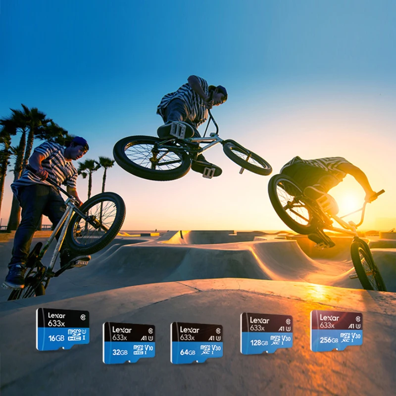 Оригинальная карта памяти Lexar 633x Micro SD 128 ГБ 256 TF 64 512 бесплатная доставка флеш для