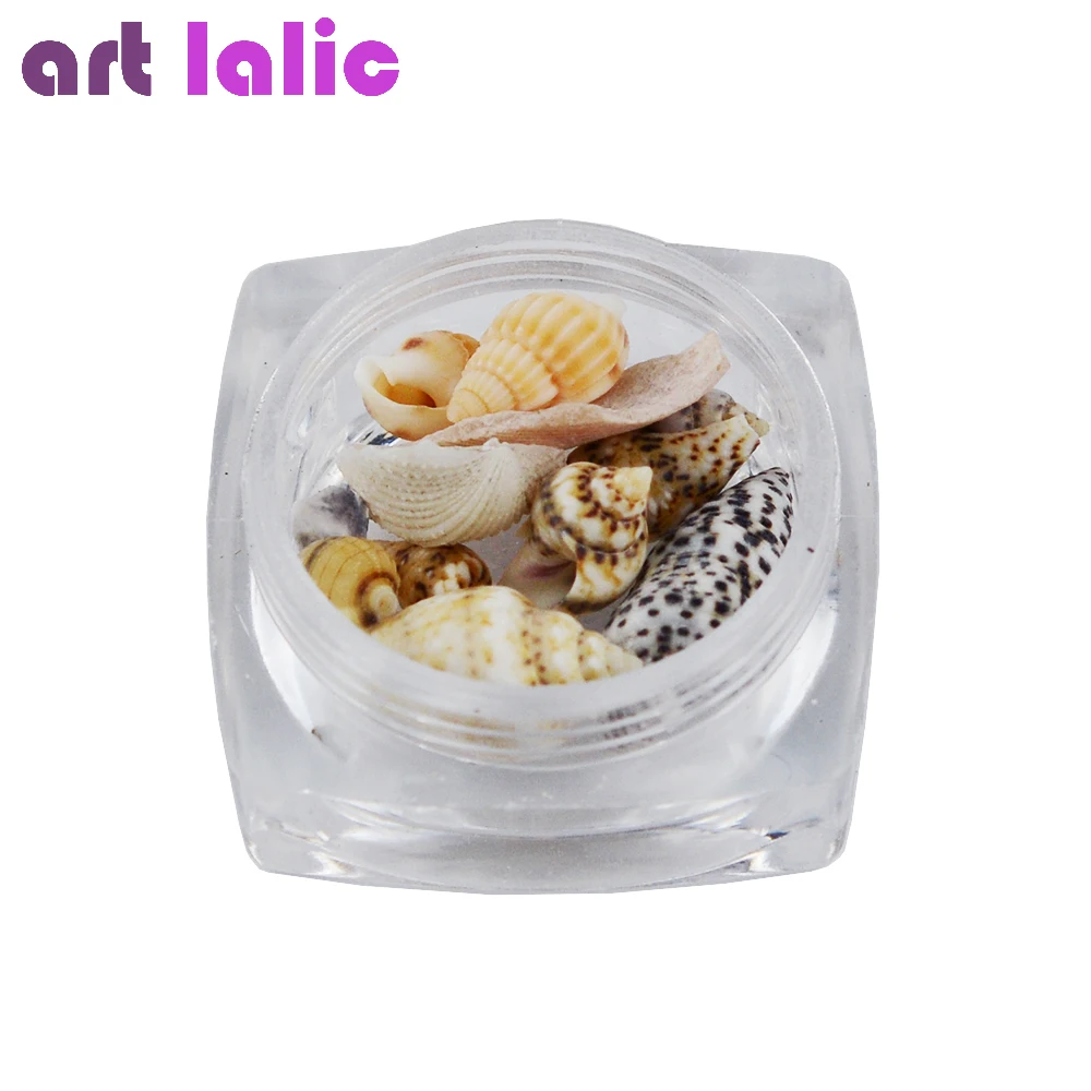 

Artlalic 15 Pcs/Box Summer Ocean Style Pure Natural Tiny Starfish / Shell / Conch DIY Charm Nails Jewelry Manicure Decoration