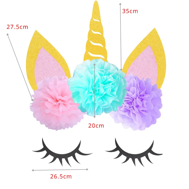 Единорог набор ко дню рождения Единорог вечерние бумажный стаканчик, тарелка наборы баннеров для детей день рождения вечеринка украшения девушка Unicornio юбилей - Цвет: unicorn backdrop