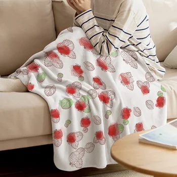 

BIGHOUSES Throw Blanket Cute Strawberry Fruit Watercolor Soft Warm Microfiber Blanket Flannel Blanket