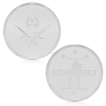 

2018 CS GO Counter Strike Design Commemorative Coin Zinc Alloy Commemorative Coin Collection No-currency Coins Gift JUL19_17