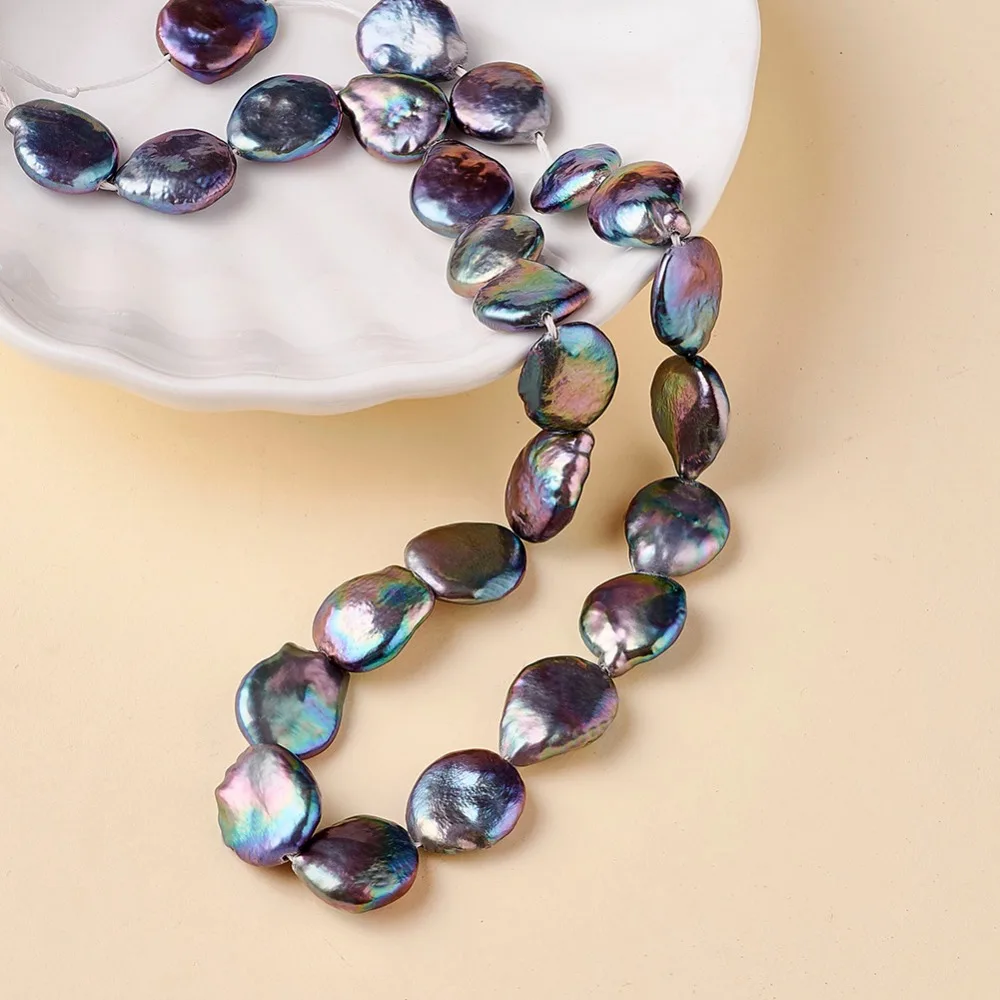 

Natural Keshi Pearl Bead Strands for Jewelry Making, Flat Round, DarkSlateBlue, 11~12x4~5mm, Hole: 0.8mm; 30pcs/strand