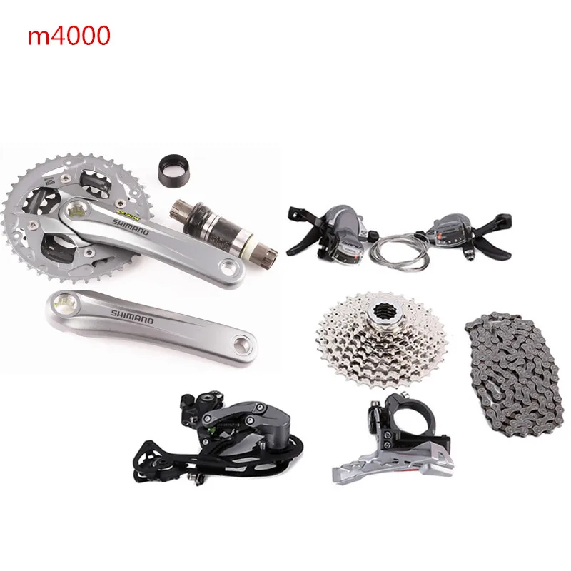 SHIMANO ALIVIO M4000 M4050 T4060 3x9S 27S Скорость MTB велосипедный набор с гидравлическим дисковым