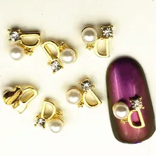 10 шт./пакет Япония Корея 3D украшение для ногтей Металл Kawaii кошка с хрустальным жемчугом аксессуары для ногтей DIY Шарм инструменты для ногтей