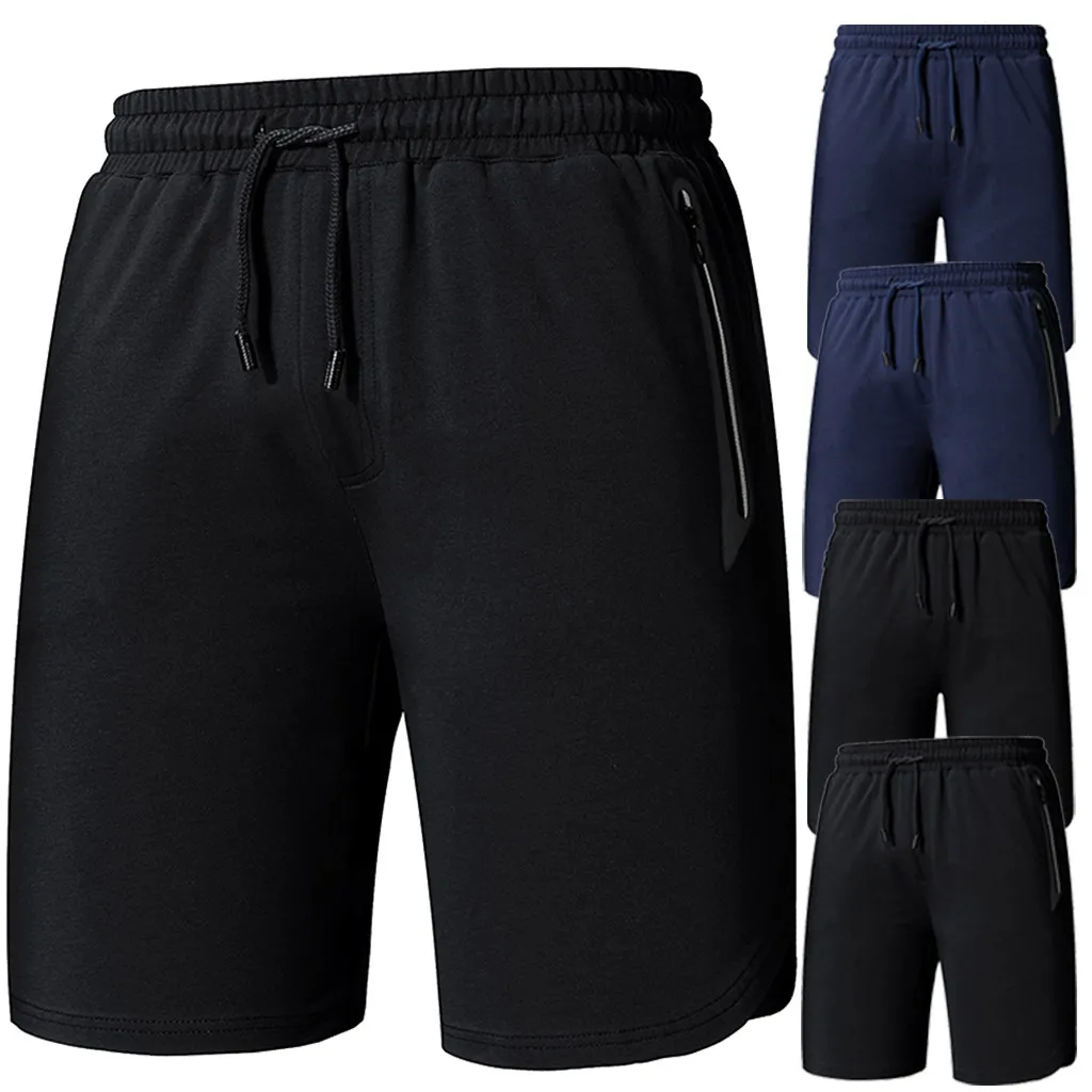 Спортивные мужские однотонные мужские шорты для бега на шнурке для дома L0319