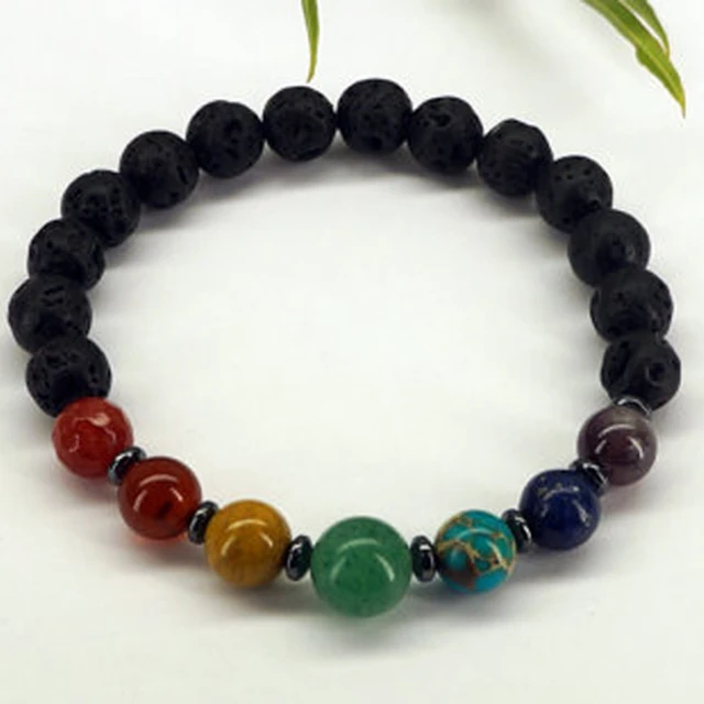 Sn0583 Men S 7 Chakra Bracelet Balancing Yoga Mala Vitality Sn0583 Men S 7 Chakra Bracelet Balancing Yoga Mala Vitality Natural Stone
