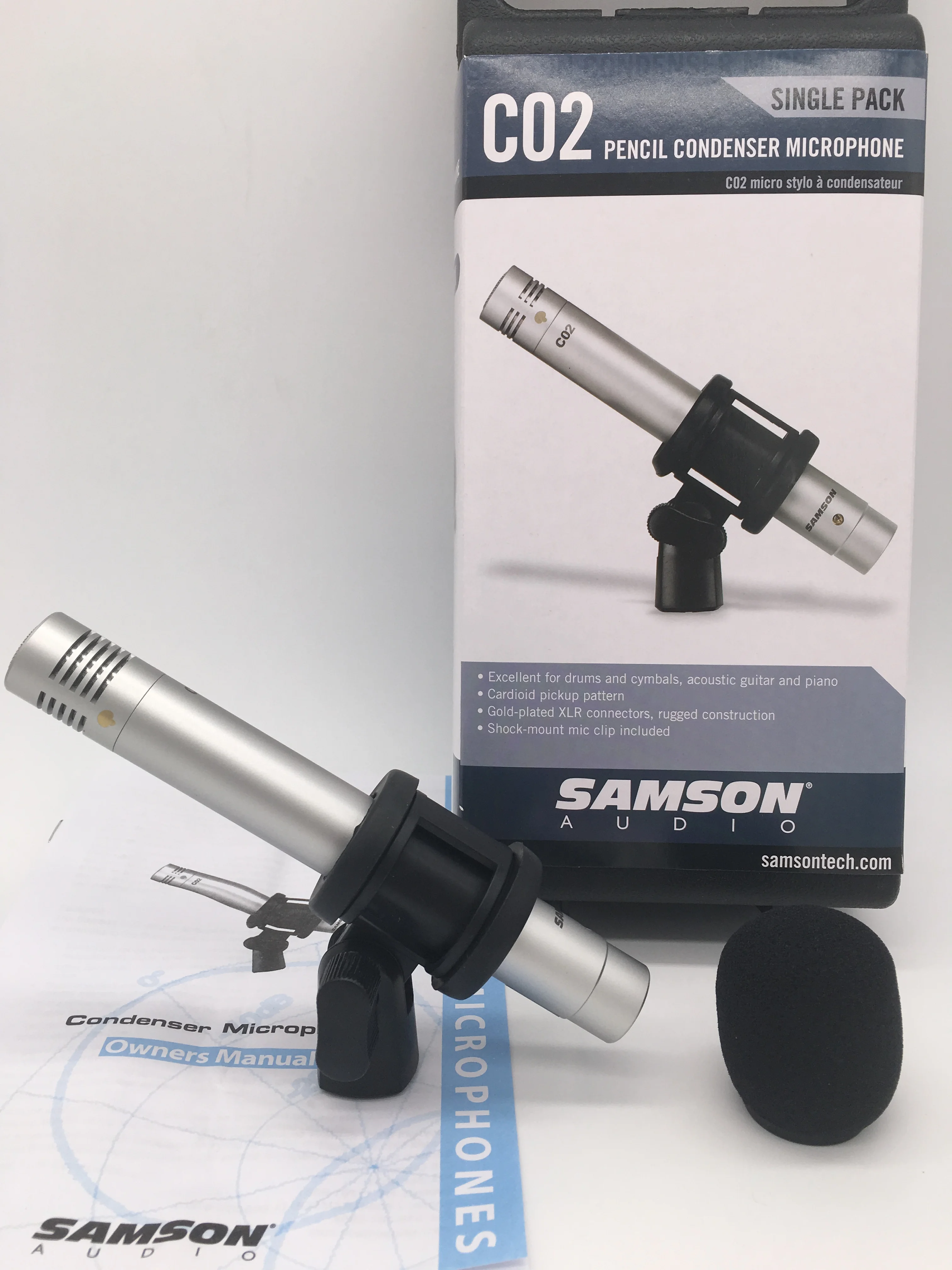 Конденсаторный микрофон Samson C02 профессиональный музыкальный инструмент для