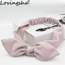 LOVINGSHA, милый дизайн, Женские аксессуары для волос, ободки для женщин, девушек, бант, держатель для волос, веревка, Женский Галстук для волос, тюрбан FD099