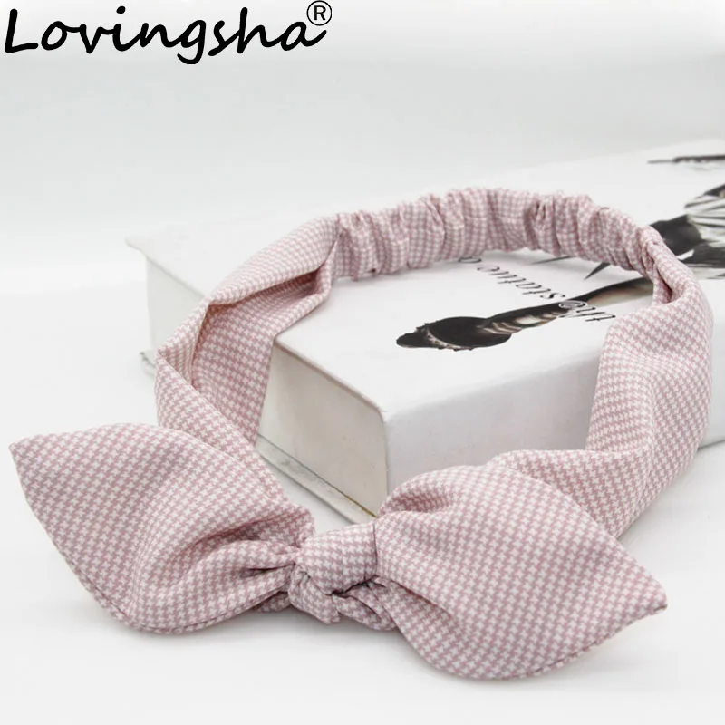 

LOVINGSHA Sweet Design Ladies Hair Accessories Headbands For Women Girl Bow Hair Holder Rope Female Hair Tie Turban FD099