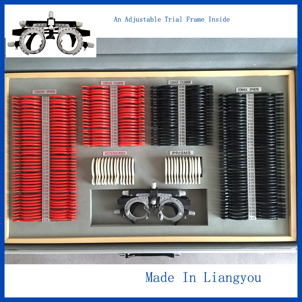 Trial Lens Set 266 pcs Lens Evidence Box Plastic Rim A Class Quality SL