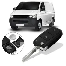 Caso Chave Remoto FOB 2 Botões Desbloqueio Bloqueio Do Carro de Entrada w/Bateria de Substituição Para VW Transporter T5 Polo GOLF Polo
