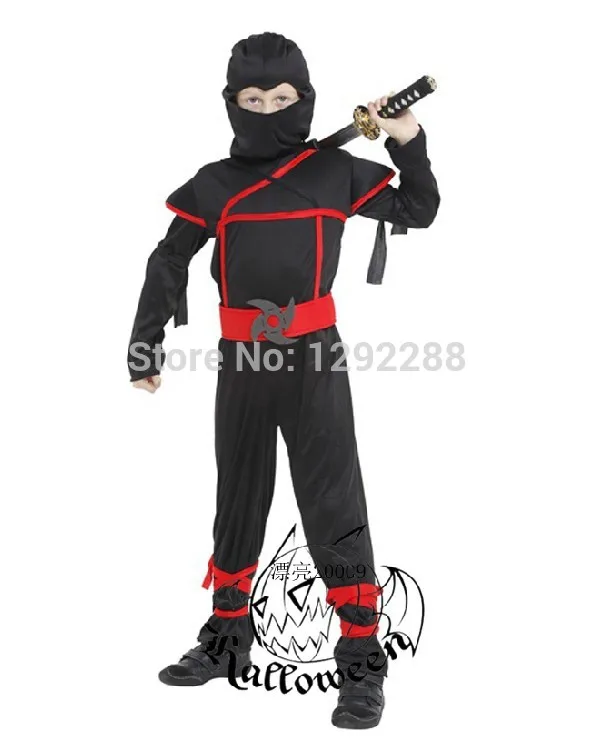 Free Shipping Cool Ninja Costumes for Boys High Quality Christmas