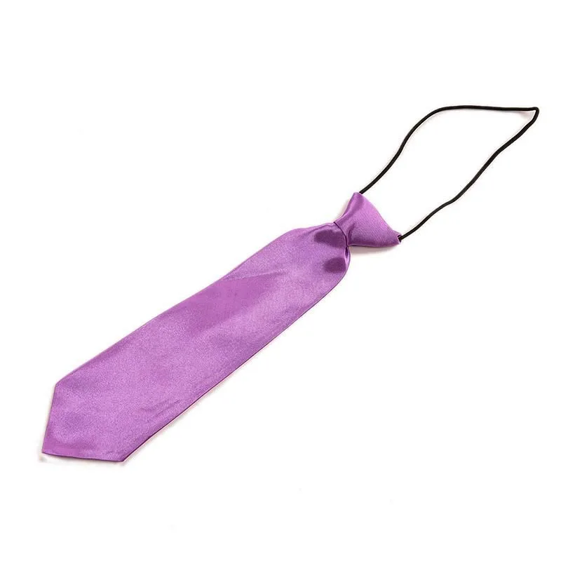 1 предмет, школьный однотонный эластичный галстук-бабочка для маленьких мальчиков на свадьбу - Цвет: purple