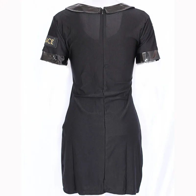 Горячая Распродажа, черный костюм для полицейской вечеринки, сексуальный женский костюм полицейской формы, женский модный костюм W418568