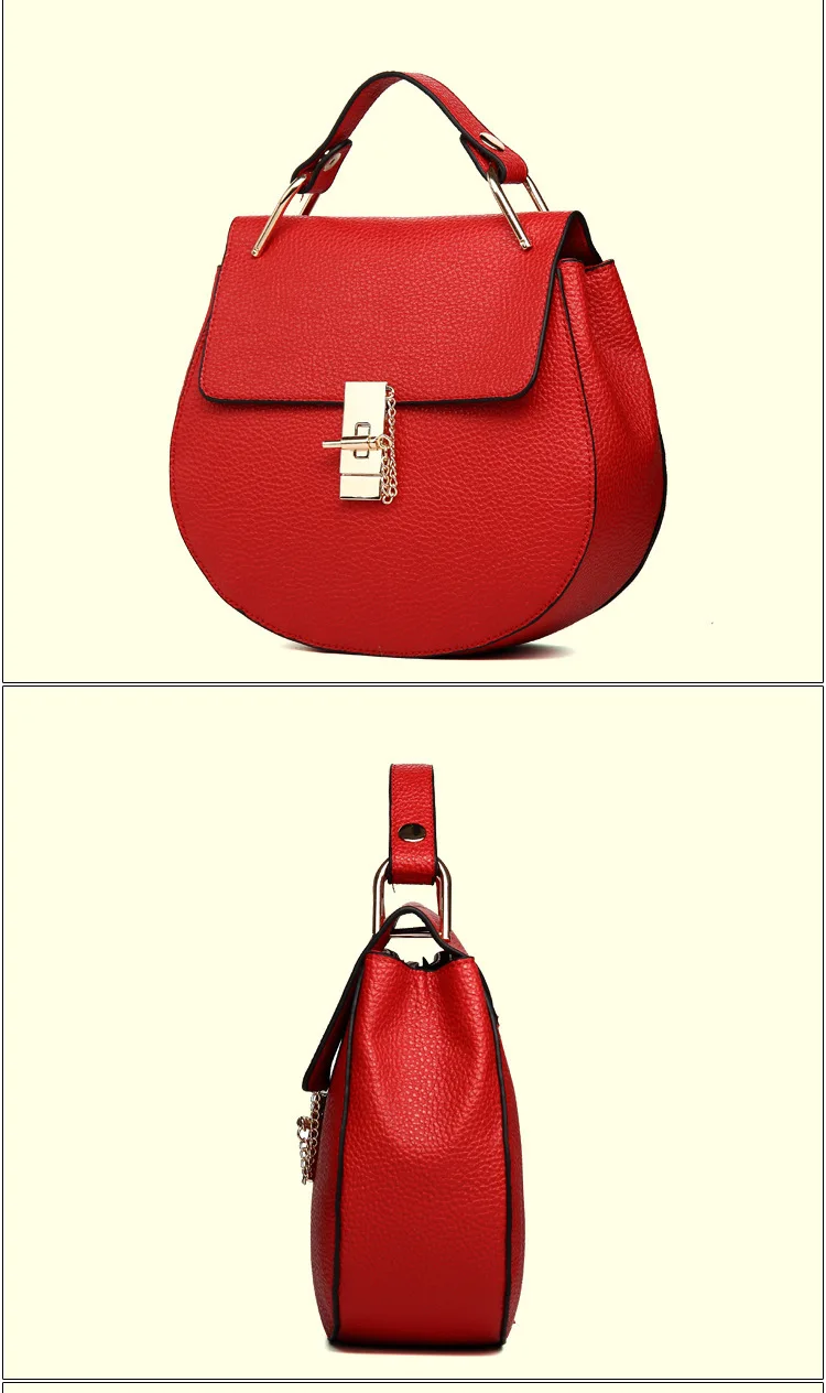 Brand Designer Chain Piggy Bags Fashion Grained Women Handbags Artificial Leather Ladies Shoulder Bags Elegant Party Lock Totes (15)