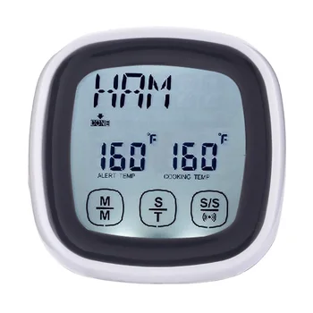 

Touchscreen LCD Digital Meat Cooking BBQ Oven Food Kitchen Probe Thermometer and Timer with Alarm Sounds Tool #LO