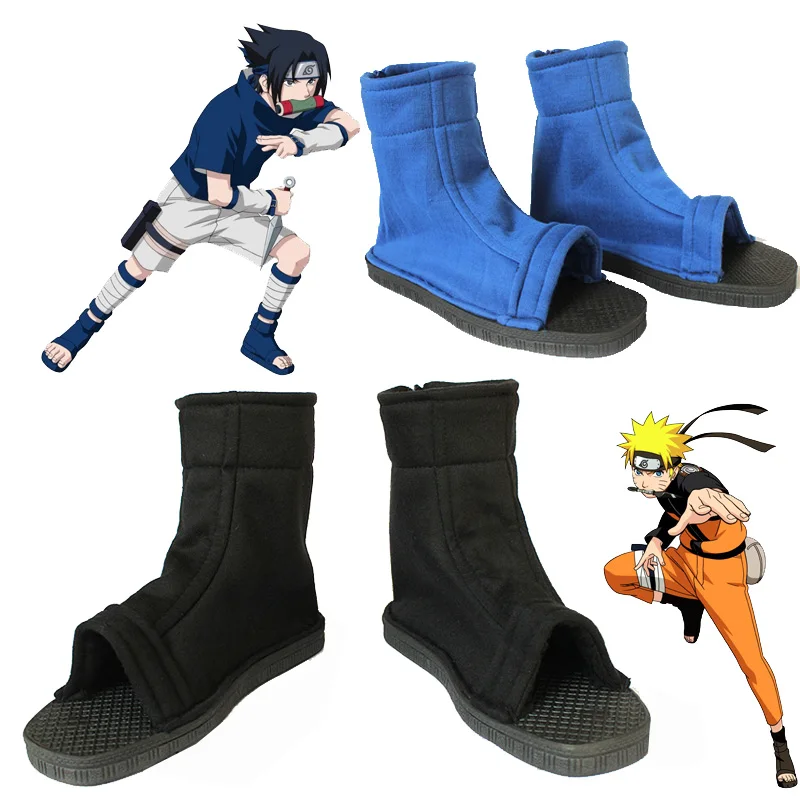 Обувь для косплея Coshome Uzumaki Naruto Boruto Sasuke Konoha черные синие ботинки в стиле ниндзя
