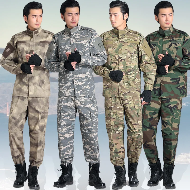 

Desert & Jungle Outdoor Camouflage Uniform Tactical Military Uniform Combat Hunting Suit BDU Training Jacket and Pant