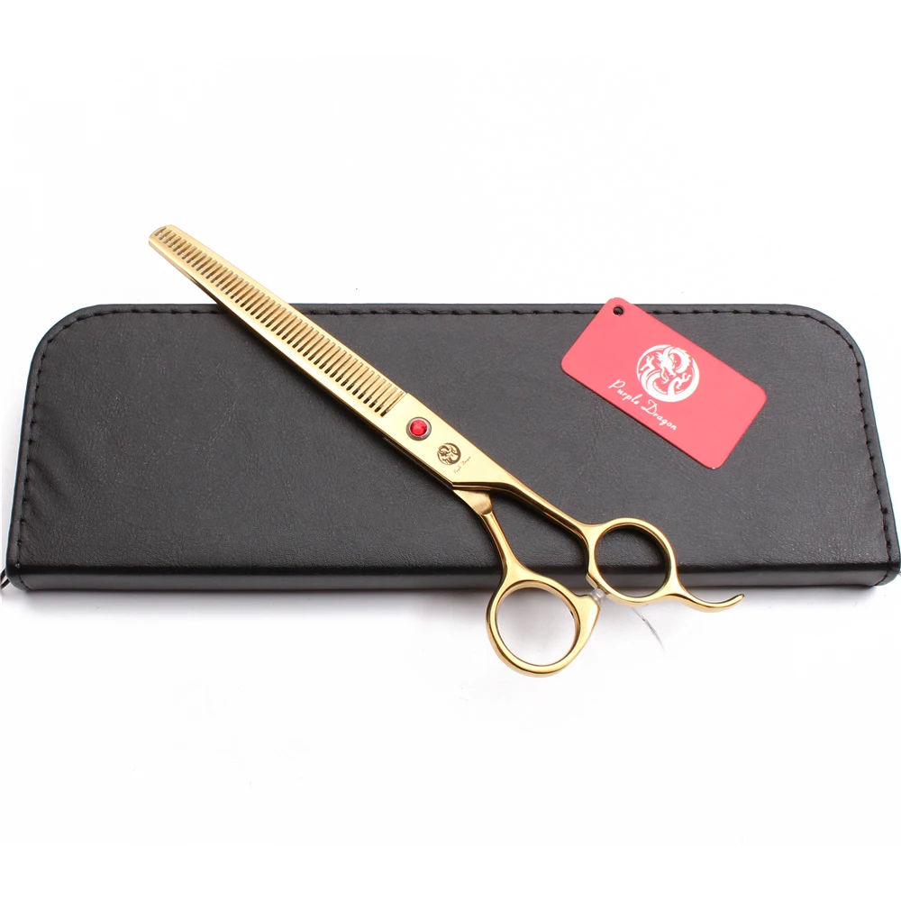 Dogs Grooming Shears Thinning Scissors Professional Pets Shears Animal Scissors Purple Dragon 7.5