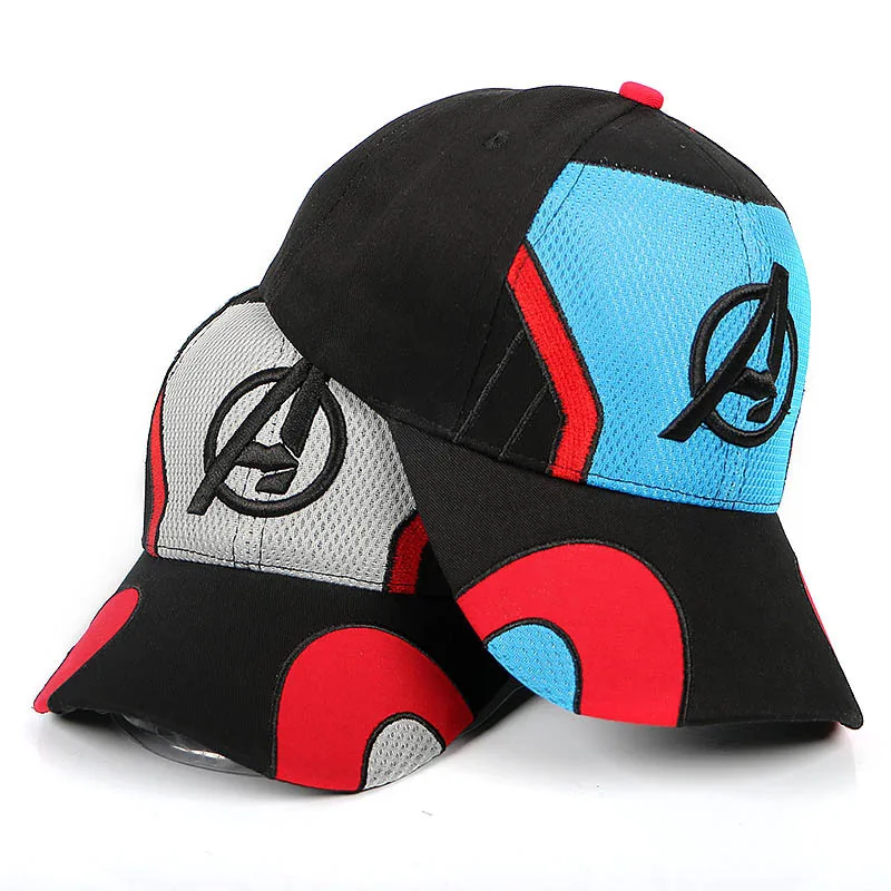 

Avengers Endgame Quantum Realm Cosplay Hats Embroidery Unisex Advanced Tech Cotton Baseball Cap Adjustable Daily Cap Blue Gray