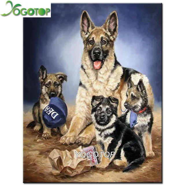 YOGOTOP Diy 5D Diamond Painting Cross Stitch German shepherd Full ... YOGOTOP Diy 5D Diamond Painting Cross Stitch German shepherd Full ...