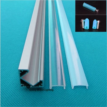 

10-30pcs/lot 80 inch 2m/pc led aluminium profile with milky/transparent cover for 12mm strip ,semi round led bar light