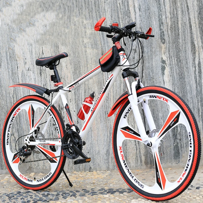 Clearance Mountain Bike Bicycle Adult Teenager One-wheel Shifting Damping Double Disc Brake Male And Female Student Mountain Biking 2
