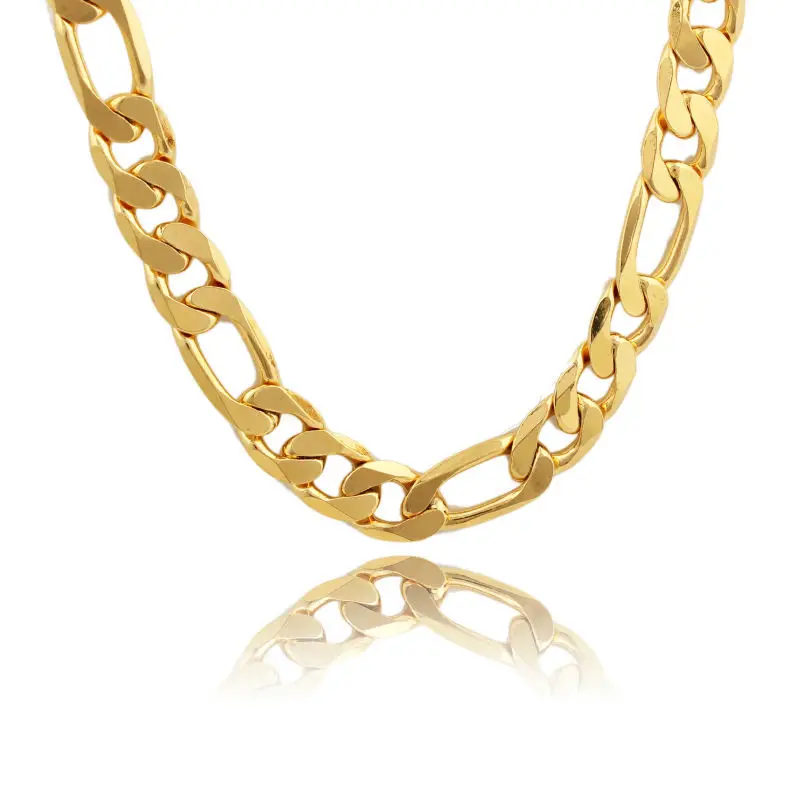 Jh Men Fashion Gift 18k Stamp Real Gold 