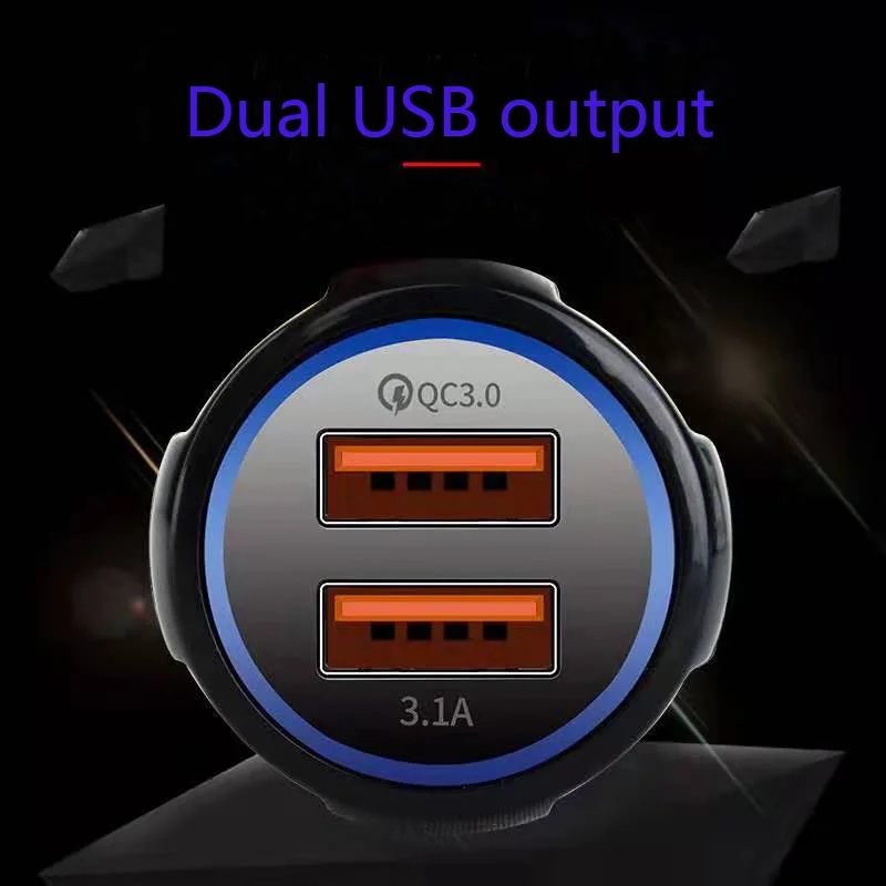 QC 3.0 سريع سيارة شاحن سامسونج S10e S 10 9 8 7 6 المزدوج USB سيارة-شاحن ل iphoneX 6 S 6 8 5 الهاتف المحمول شاحن