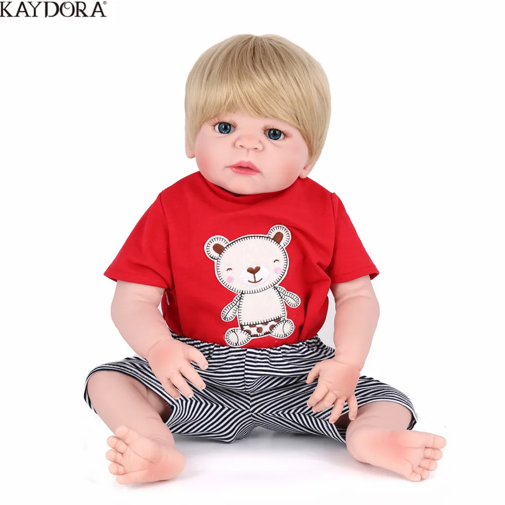 

Kaydora 22 Inches Full Silicone Reborn Doll Lovely Bathe Boy Toys With Clothes Fashion Birthday Gift For Kids Bebe Reborn
