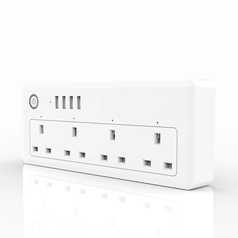 Умная розетка 4 розетки переменного тока порта USB умная Wifi полоса питания быстрая