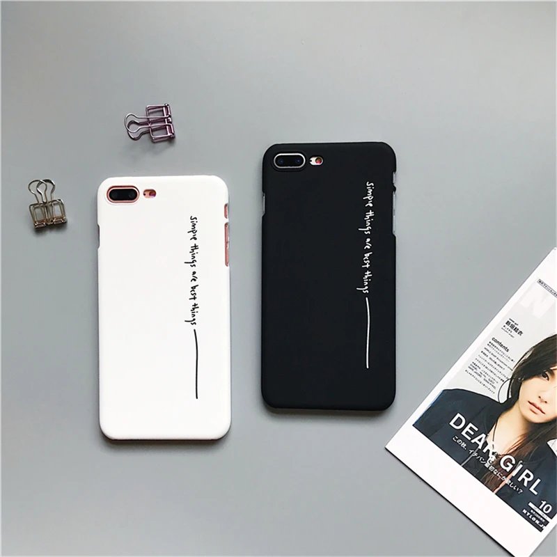 Black White Couples Phone Cases For iphone 7 Case letter Simple Things Are The Best Things case For iphone 7 Plus 5 6S 8 Plus X Black White Couples Phone Cases For iphone 7 Case letter Simple Things Are The Best Things case For iphone 7 Plus 5 6S 8 Plus X
