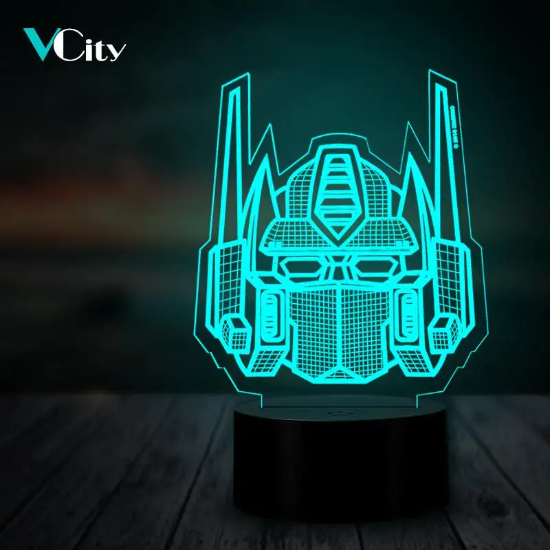 VCity Transformers 3D Night Light Multicolor Cool Optimus Prime Lighting Home Decorative USB LED Bedroom Table